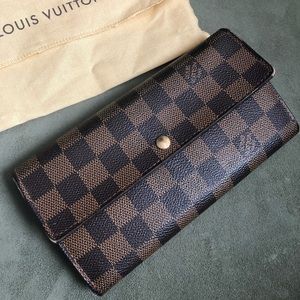 Louis Vuitton Sarah Long Wallet Damier ebene